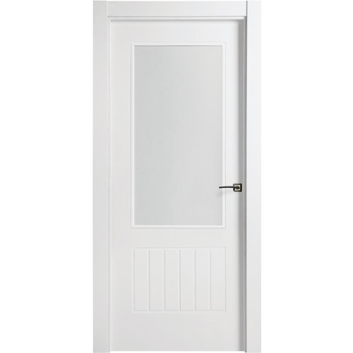 Puerta madison plus blanco apertura izquierda con cristal de 92.5 cm de la marca Blanca / Sin definir en acabado de color Blanco fabricado en Lacado