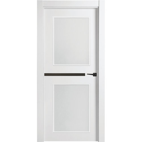 Puerta denver carbón blanco apertura izquierda con cristal de 9x72,5 cm