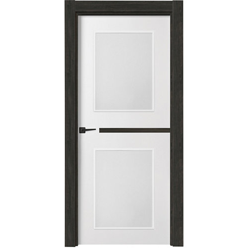 Puerta denver c-carbón blanco apertura derecha con cristal mate 11x72,5 cm