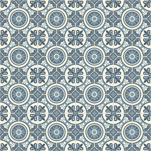 Suelo vinílico en rollo retro blanco 2x8 m