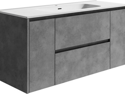 Mueble de baño con lavabo Moon  gris 120x45 cm
