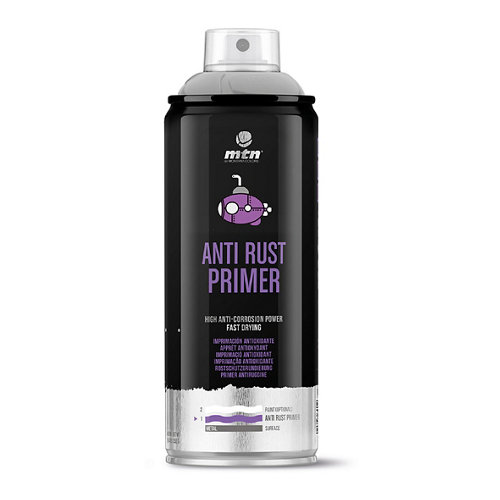 Spray imprimación antioxido pro montana 400ml gris de la marca MONTANA en acabado de color Gris / plata fabricado en Varios, ver descripción