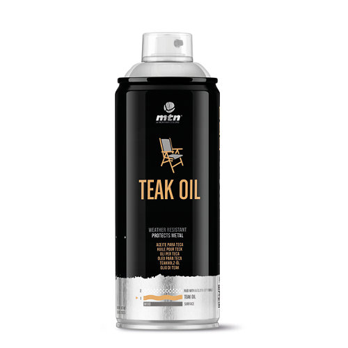 Spray aceite teca pro montana 400ml de la marca MONTANA en acabado de color Incoloro / transparente fabricado en Varios, ver descripción