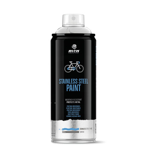 Spray pintura inoxidable pro montana 400ml de la marca MONTANA en acabado de color Gris / plata fabricado en Varios, ver descripción