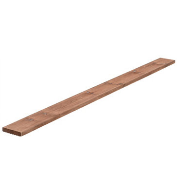 Lama de madera marrón pino nórdico 14.5x210 cm y 28 mm