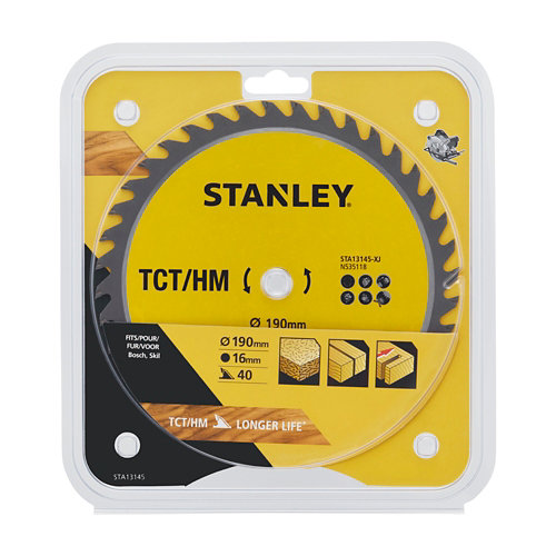 Hoja sierra circular stanley fatmax tct 190x16mm 40d de la marca Blanca / Sin definir en acabado de color No definido fabricado en Varios, ver descripción
