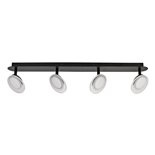 Barra led inspire serie loob 4 luces negro