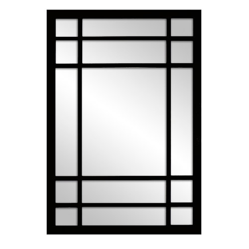 Espejo enmarcado rectangular romeo negro 100 x 70 cm
