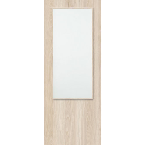 Puerta corredera lisboa plus crema con cristal de 82.5 cm