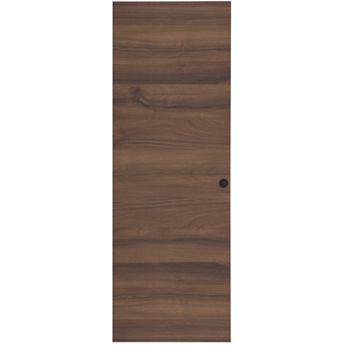 Puerta corredera ciega oslo nogal 62,5 cm con uñero y condena