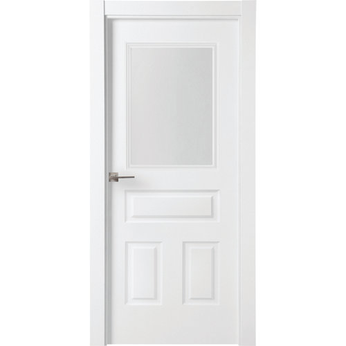 Puerta indiana plus blanco apertura derecha con cristal de 72,5cm