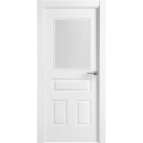 Puerta indiana plus blanco apertura izquierda con cristal de 9x72,5cm