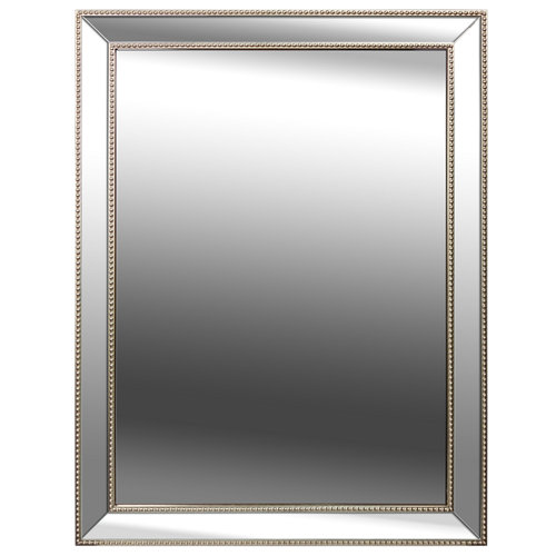 Espejo enmarcado rectangular ode silver plata inspire 80 x 60 cm