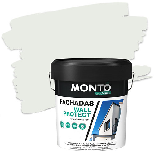 Pintura para fachadas acrílica wall protect montó 4l gris