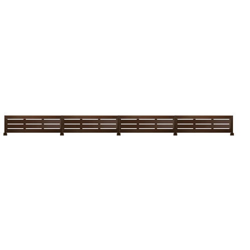 Kit valla de acero galvanizado rayas marrón forja 606x50x13 cm de la marca Blanca / Sin definir en acabado de color Marrón fabricado en Acero