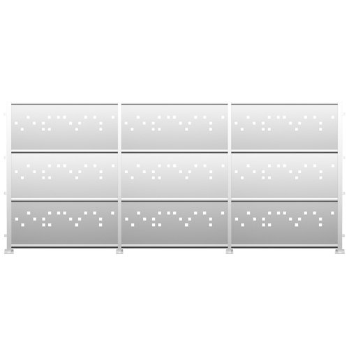 Kit valla de acero galvanizado cuadros blanco 456x200x13 cm de la marca Blanca / Sin definir en acabado de color Blanco fabricado en Acero