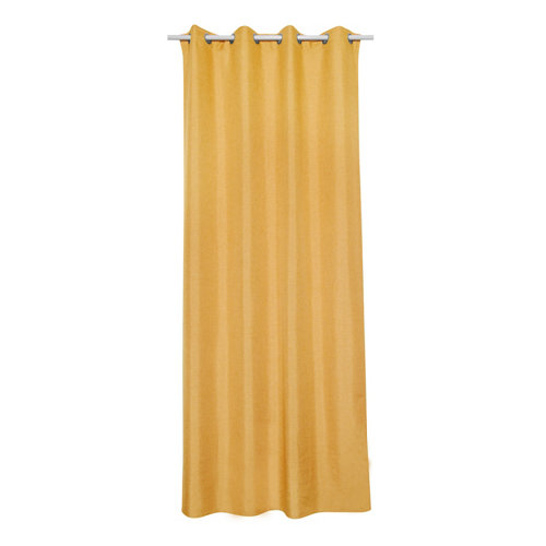 Cortina acabado en ollaos inspire looks solemio liso amarillo de 140 x 280 cm