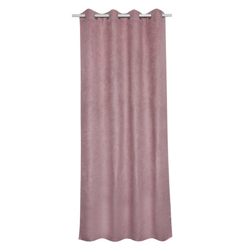 Cortina acabado en ollaos inspire new manchester liso rosa de 140 x 280 cm