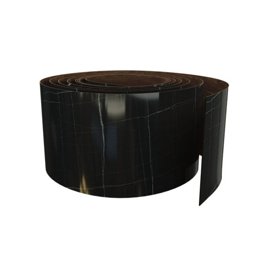 Rollo de encimera mármol negro brillo 360x45x0.6 cm