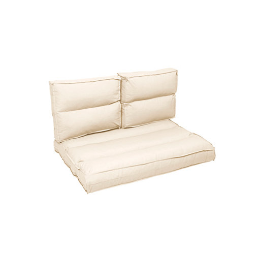 Cojín de suelo para exterior kit palet beige 120 x80 cm