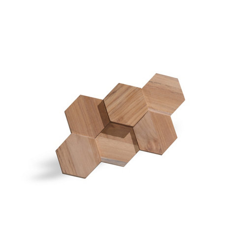 Revestimiento decorativo de madera reciclada marrón 15 x 26 cm