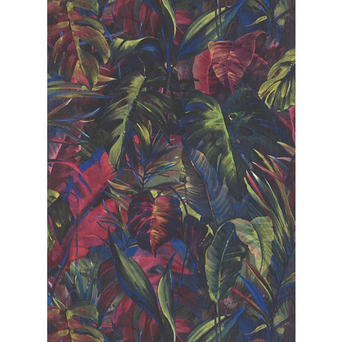 Papel pintado vinílico floral jungle multicolor multicolor