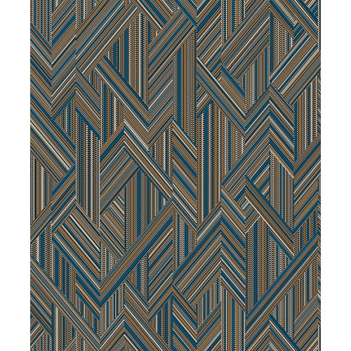 Papel pintado vinílico geométrico geometro marrón marrón