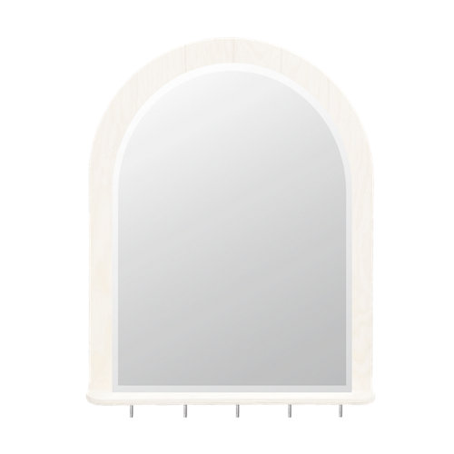 Espejo enmarcado rectangular ventana blanco 64 x 55 cm