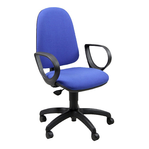 Silla de escritorio jus color azul con reposabrazos