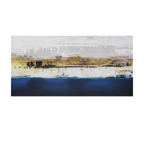 Canvas abstract blue 60 cm x 120 cm inspire