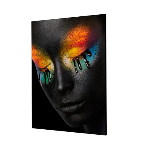 Pintura impresa brillo bote y playa 100x140cm