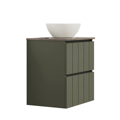 Mueble de baño con lavabo terra verde 60x45 cm de la marca ARTYSAN en acabado de color Verde fabricado en Aglomerado de particulas