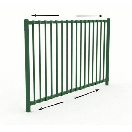 Valla de seguridad de acero verde 110x55 cm