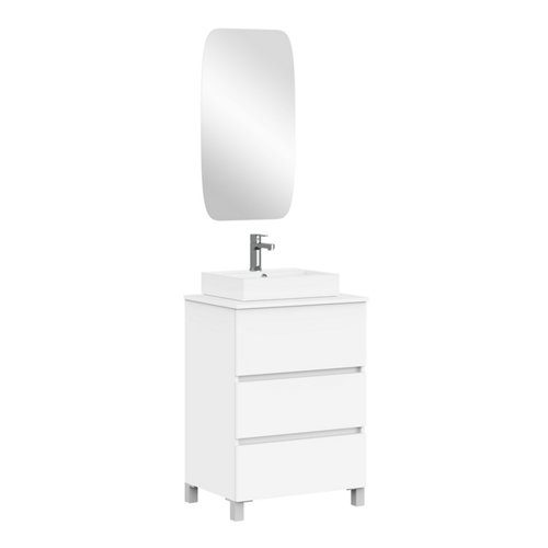 Conjunto de baño trio 60 3c blanco de la marca ARTYSAN en acabado de color Blanco fabricado en Aglomerado de particulas