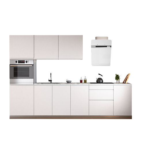 Cocina en kit delinia id con muebles altos tokyo blanco mate 300 cm