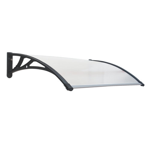 Marquesina de pvc 120x80cm negro/gris