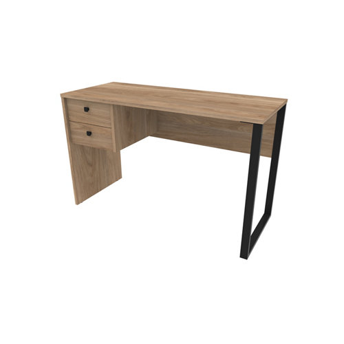 Mesa escritorio square roble oscuro 120x50x75 cm