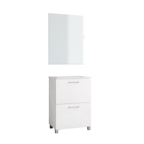 Conjunto de mueble de baño happy 60 blanco de la marca RANDAL en acabado de color Blanco fabricado en Aglomerado