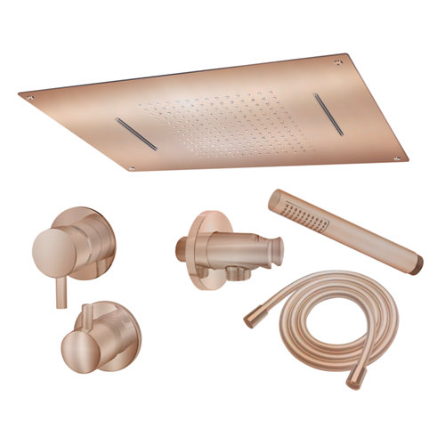 Conjunto de ducha empotrado monomando maier ministar rosa de la marca MAIER en acabado de color Rosa fabricado en Varios, ver descripción