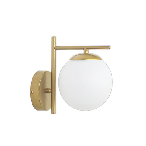 Aplique anabel e14 oro bola blanca opal
