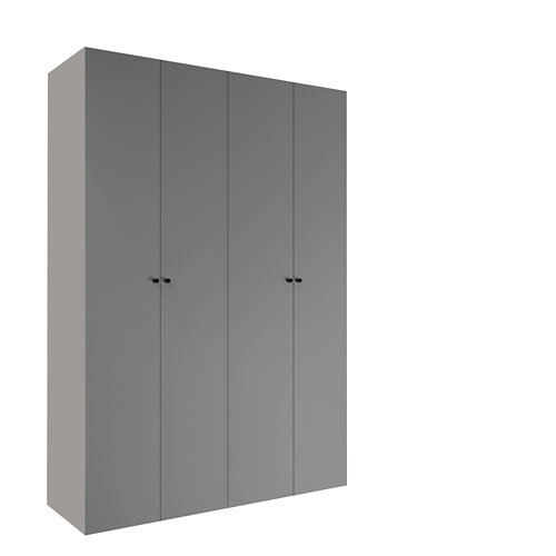 Armario ropero puerta abatible spaceo home mallorca textil 160x240x60 cm