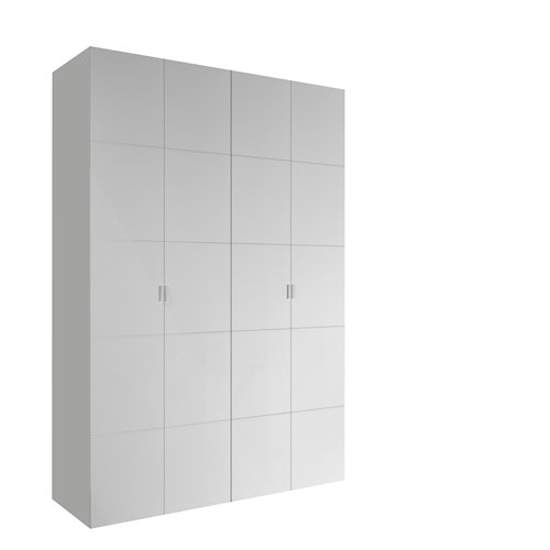 puerta berna gris de apertura izquierda de 62.5 cm 23 Armario spaceo home lucerna blanco aba amort interior blanco 240x160x60cm
