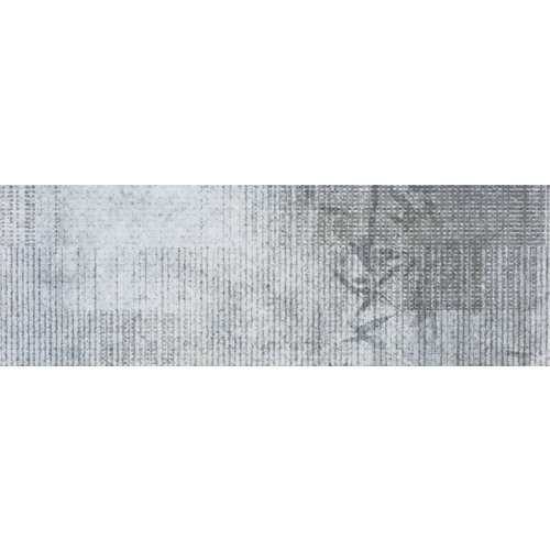 Azulejo cerámico serie cim natur 25x75 cm decorado vegetal cinza