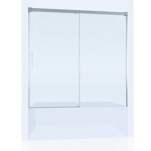 Mampara de bañera open transparente perfil cromado 115x150 cm de la marca Blanca / Sin definir en acabado de color Incoloro / transparente fabricado en Varios, ver descripción