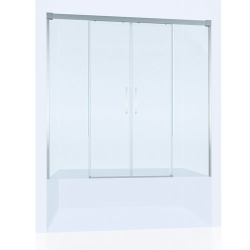 Mampara de bañera open transparente perfil cromado 150x150 cm de la marca Blanca / Sin definir en acabado de color Incoloro / transparente fabricado en Varios, ver descripción