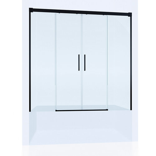Mampara de bañera open transparente perfil cromado 165x150 cm de la marca Blanca / Sin definir en acabado de color Incoloro / transparente fabricado en Varios, ver descripción