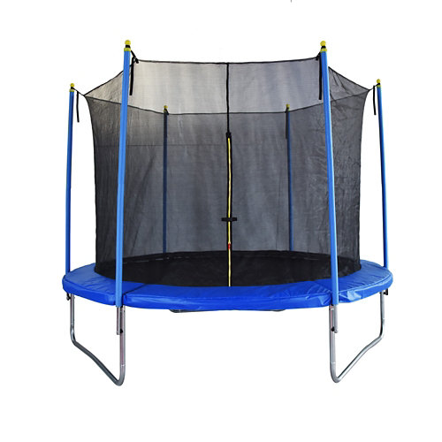 Trampolín con red de seguridad fly 244 cm de acero galvanizado con 42 muelles