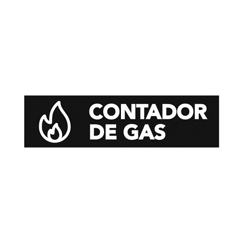 Cartel pvc bicapa 18x5cm contadores gas