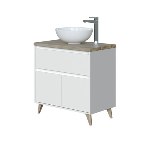 Mueble de baño con lavabo ona blanco 80x46 cm de la marca Blanca / Sin definir en acabado de color Blanco fabricado en Madera