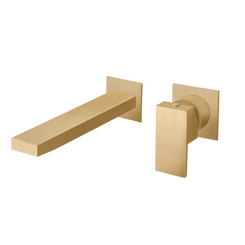 Grifo lavabo empotrado monomando maier kuadrat oro de la marca MAIER en acabado de color Amarillo / dorado fabricado en Latón